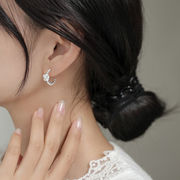 S925ポスト　ピアス　花柄　アクセサリー　耳飾り　デザイン　韓国風　お洒落