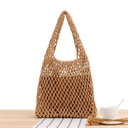 【バッグ】レディース・気質・かごバッグ・砂浜バッグ・バケツバッグ・草編みバッグ・2色