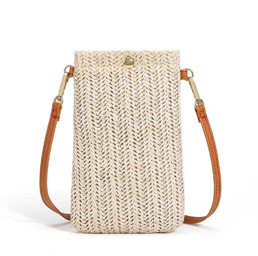 【YAYA】ファッション　草編みバッグ　ミニバッグ　斜め掛けバッグ　スマホバッグ　ケータイバッグ