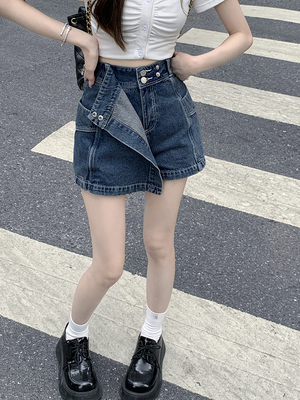 ハイウエスト 着やせ デニム スカート 女 年 夏 韓国風 水洗い 何でも似合う 不規則 Watsons Biz Id