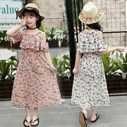 夏新作　ワンピース　キッズワンピー　花柄　女の子　子供服　韓国ファッション　120-160　