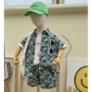【2点セット】2022春夏新作 子供服  ベビー服  アパレル  半袖  シャツ+ショットパンツ  男の子