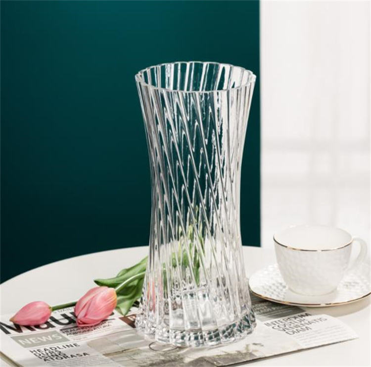 おすすめ商品 ラッキーバンブー ガラス フラワーアレンジメント 花瓶 クリア モダン  モデルルーム