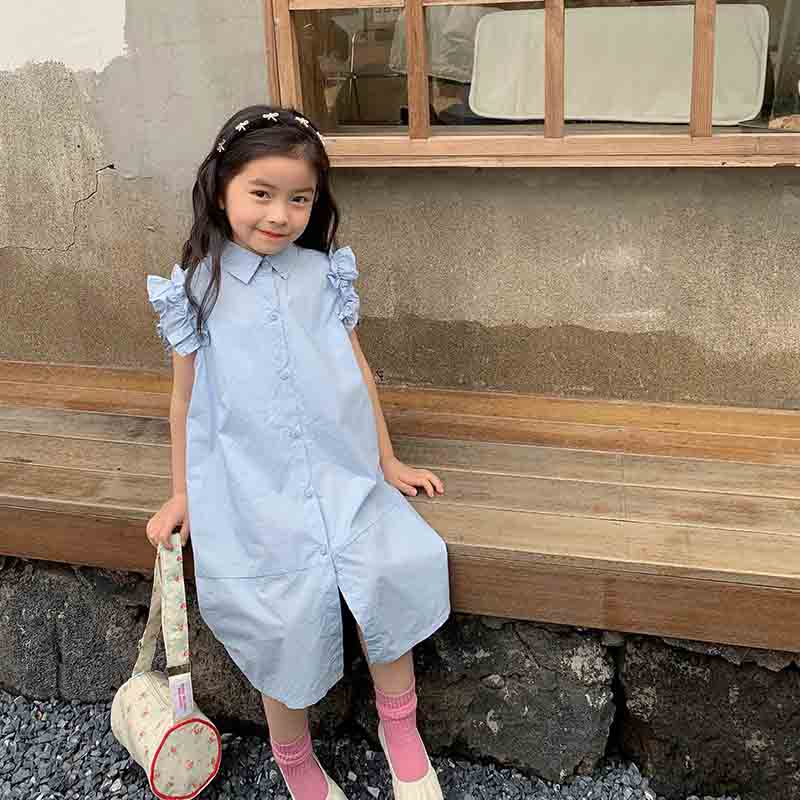 【2022夏新作】韓国風子供服 ベビー服 　　スリップスカート　　ベビー服　　純色　　ワンピース　