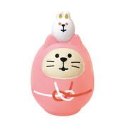 【ご紹介します！年中飾れる開運グッズ！Concombre FUKU福MONOシリーズ！】開運カラー猫だるま  桃