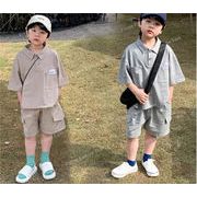 子供服　トップス　パンツ　セットアップ　シャツ　　半袖　夏着　　半袖＋パンツ　韓国風　　