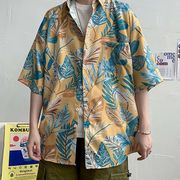 ユニセックス　メンズ シャツ　半袖　カジュアル　大きいサイズ　ストリート系 渋谷風☆