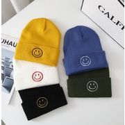 韓国ファッション  秋冬  暖か  ニット  ハット  笑顔  男女兼用   ニット帽  冬帽  帽子