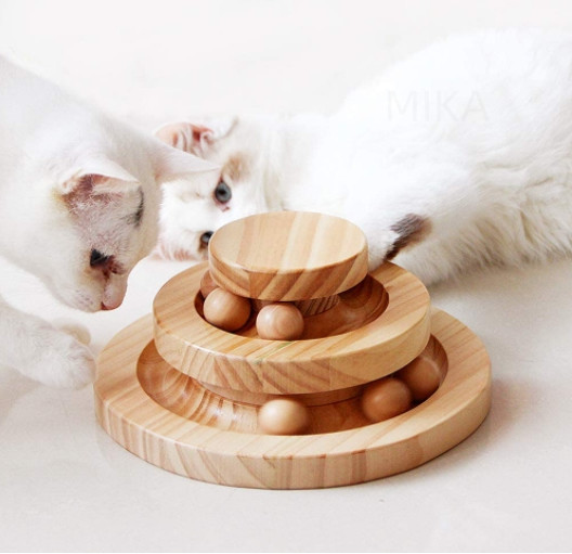 INS 猫 おもちゃ  猫 ボール  ぐるぐるタワー ボール  運動不足 やストレス解消  猫遊び用  竹製