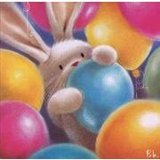 グリーティングカード 多目的「うさぎと風船」ウサギ メッセージカード