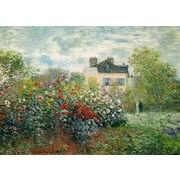 ポストカード アート モネ「アルジャントゥイユの画家の庭」名画 郵便はがき