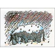 ポストカード イラスト くまのプーさん「雪の中のイーヨー」