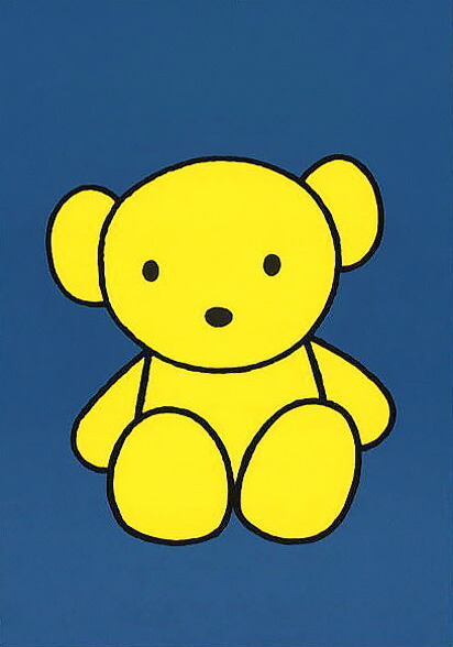 ポストカード ミッフィー/ディック・ブルーナ「くまのぬいぐるみ」イラスト 絵本 熊 人形 ブルー