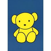ポストカード ミッフィー/ディック・ブルーナ「くまのぬいぐるみ」イラスト 絵本 熊 人形 ブルー