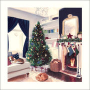 グリーティングカード クリスマス「心地よい部屋」メッセージカード