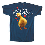 ポストカード サマーカード Tシャツ柄シリーズ「COUCOU！」カラー写真 ネイビー 暑中見舞い