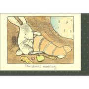 グリーティングカード クリスマス「クリスマスの朝」メッセージカード ウサギ