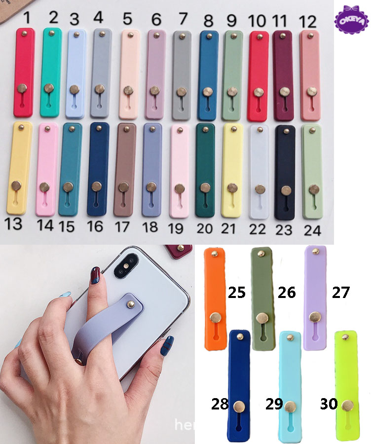 スマホベルト スライド式 落下防止 iPhoneケースに貼り付けるスマホリングベルト 全30色