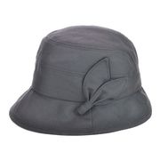 　エアロカプセルリーフリボン付クロッシェ　レディース帽子