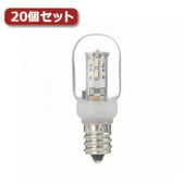 YAZAWA ナツメ形LEDランプ電球色E17クリア20個セット LDT1LG20E17X