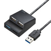 サンワサプライ USB3.2Gen1+USB2.0コンボハブ カードリーダー付き USB-