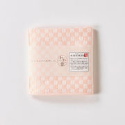 楠橋紋織 くすばしタオル わた音 しゅす織り ハンカチタオル 25cm×25cm ピンク