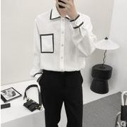 秋 男 トップス トレンド 韓国ファッション 長袖  シャツ カジュアルスタイル