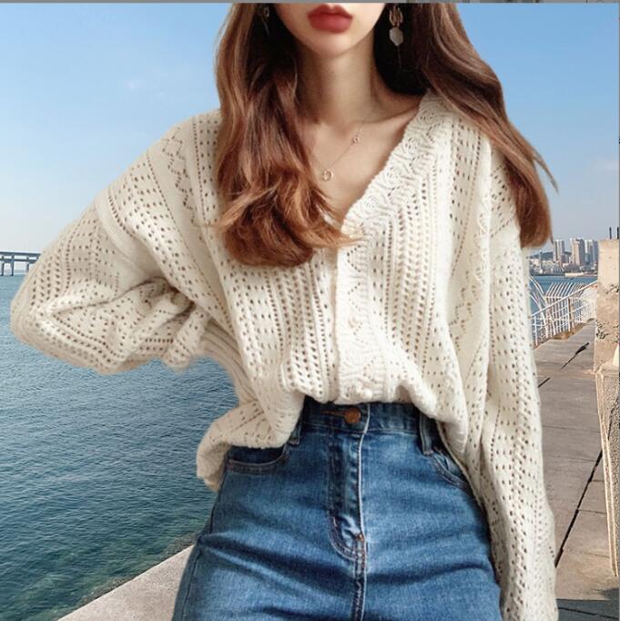 秋新しい     韓国風　レディース　ニットカーディガン　　ファッションセーターコート★F
