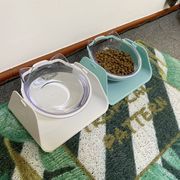 【春夏新作】 ペット用小皿　ABS素材 丸皿 プレート 猫柄 ネコ柄 食器 犬猫兼用