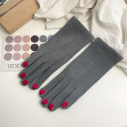手袋　レディース　韓国ファッション　秋冬　デザイン　5本指　厚手　防寒