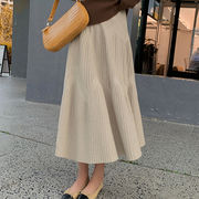 ニットスカート　フレアスカート　秋冬　デザイン　レディース　韓国風　ファッション