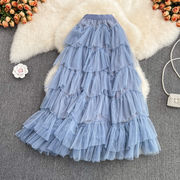 ロングスカート　チュールスカート　かわいい　レディース　韓国ファッション