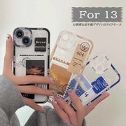 2022新作 13 スマホケース スマホカバー 風景 オシャレ クリア 切手  TPU 保護  compatible for iPhone