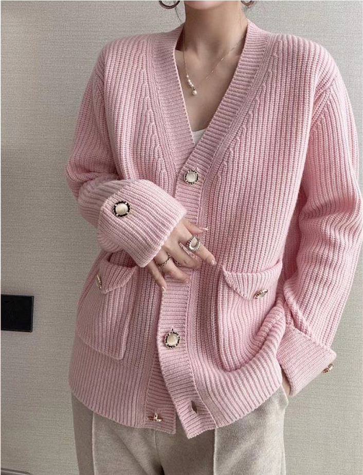 【秋冬新作】ファッションセーター♪ホワイト/ピンク/カーキ3色展開◆