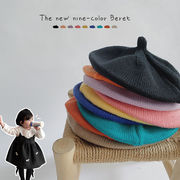 ベビーハット　春秋冬　キッズ　帽子　ベレー帽　韓国ファッション　男女兼用　ニット帽　9色