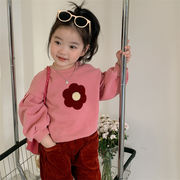 韓国子供服  女の子  可愛い  長袖  パーカー  ファッション  カジュアル  トップス  無地   春秋