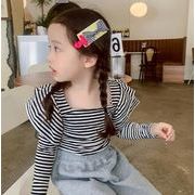 子供服 キッズ  スイート風　ボーダーインナー＆パンツ 可愛い  セットアップ 韓国ファッション カジュアル
