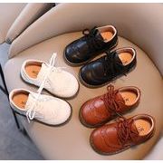 2022  人気新作  韓国風子供服    子供靴   シューズ　靴     レザー　可愛い3色