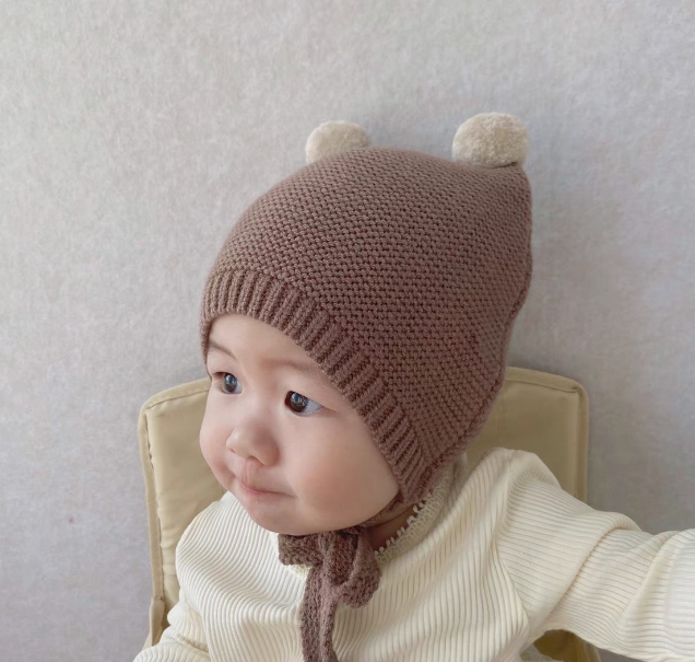 2022秋冬新作 可愛い 韓国子供服  キッズ帽　  ハット  暖かい帽子   韓国ファッション   3色