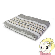 テクノス 洗える掛敷毛布 電気毛布 EM-713M セミダブルサイズ(190×130cm) グレー系 縦縞 就寝用 暖房