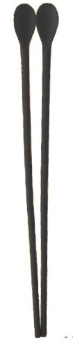 COLOREDシリコン菜箸 ブラック 28cm