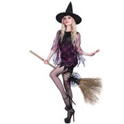 ハロウィン衣装 　成人用 　  仮装  衣類＋帽子  ハロウィーン 　コスプレ   クモの魔女の衣装