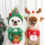 よだれかけ ペット用 ペット用品 猫犬用よだれかけ ペット帽子 クリスマス