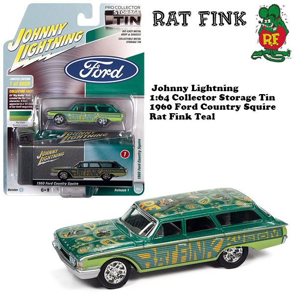 1:64 Rat Fink 1960 Ford Country Squire  Green / Teal 【ラットフィンク】ミニカー