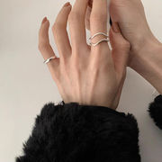 指輪　リング　アクセサリー　レディース　韓国ファッション　デザイン　金属風　不規則