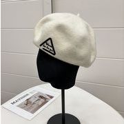 帽子 キャップ ベレー帽 レディース 秋冬 暖か シンプル かわいい 刺繍 おしゃれ