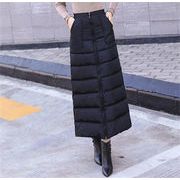 簡単にサマ見え 韓国ファッション 厚手 中長セクション ロングスカート トレンド ダウン コットンスカート
