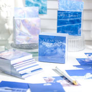 塩系文具 素材紙メモ紙 手帳素材 アンティーク 青い空 風景 自然テクスチャ 320枚入