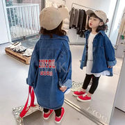2022春秋新作  韓国風子供服  アウター  ファッション   デニムコート  長袖  デニムのシャツ  トップス