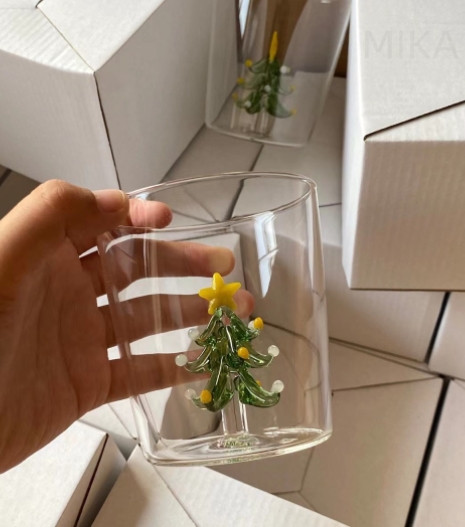 2022 INS 人気 グラス 創意撮影装具  クリスマス  カップ グラス 置物を飾る ウォーターカップ